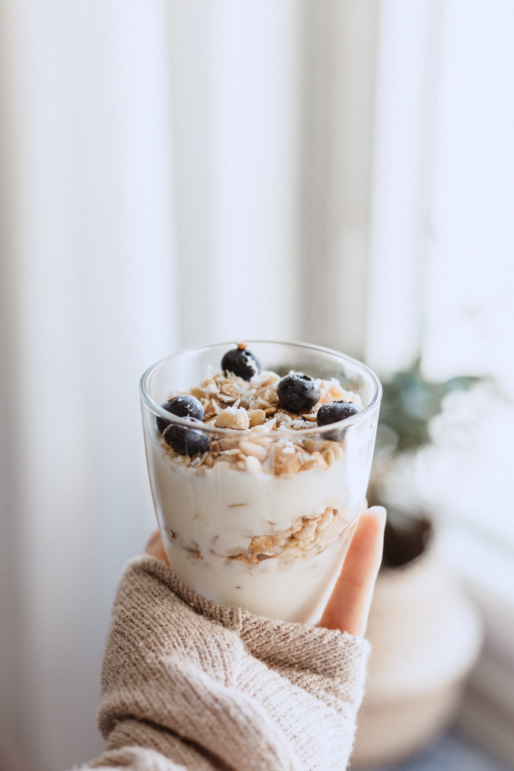 muesli with fruit and yogurt